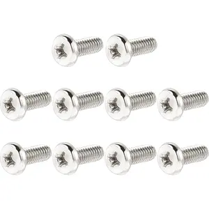 10 count M4 x 10mm TV Mount Screws, Computer TV LCD  Stand Bracket Mounting Screws, Stainless Steel,  Tone