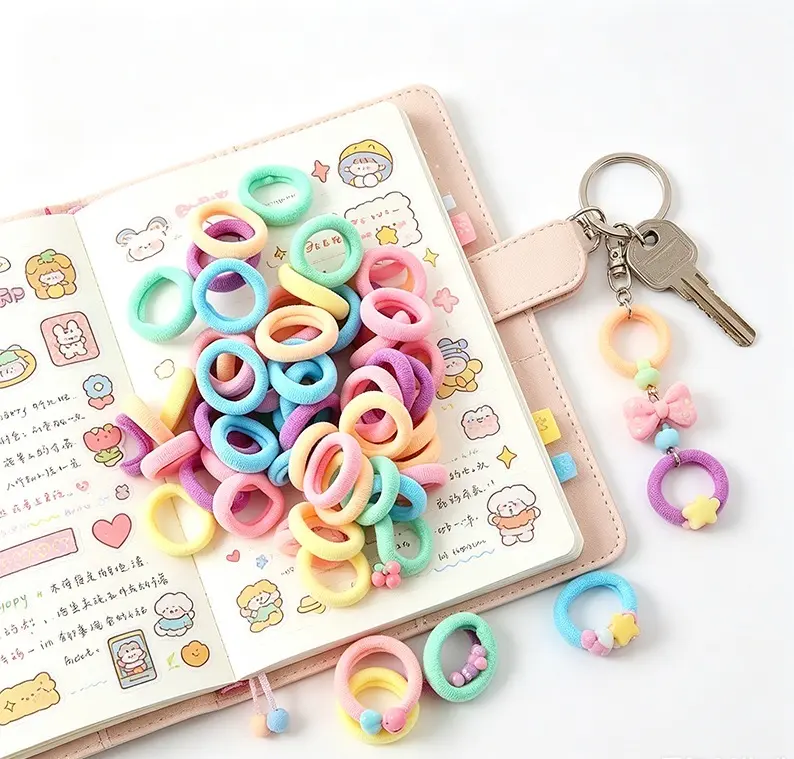 Free Gift Multicolor Cotton Hair Ties Color Sent Randomly – Colorful Seamless Hair Ties, Soft Elastic Ponytail Holders No Damage Hair Scrunchies for Girls Women, No Crease Finger Ponytail Holders Purchase-Automatically