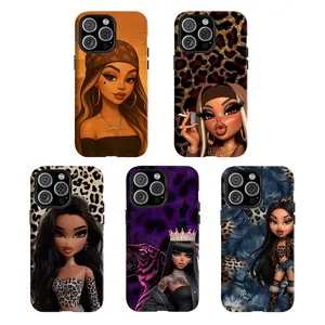 Y-Western Bandana Baddie Case | Purple Panther Leopard Phone Cover,Having good protective properties,for iPhone 16 15 14 13 12 11 17Pro Max,for Samsung S25 S24 S23 S22 Ultra,Protective Cover,give her/him a gift for Christmas and Th