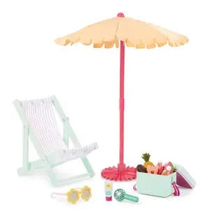 Our Generation Sunny and Cool Patio Set Dollhouse Accessories and Furniture for 18" Dolls