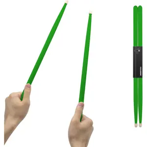 5A Maple  Drumsticks, Non-Slip Grip, Classic Green Drum Stick for  Adults Beginner, Percussionists Drumming Accessories Musical Instrument