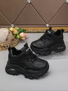 Women's Wedge Heel Thick Sole Sports Shoes, Comfortable and Stylish Athletic Footwear, Perfect for Casual Wear and Daily Use, Thick Soled Sneakers, Sneakers Height Shoes