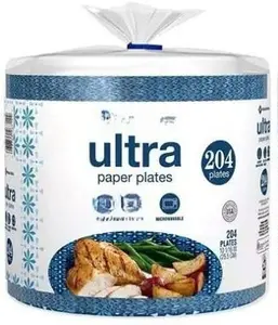 Member Mark Ultra Dinner Paper Plates (10", 204 ct.)