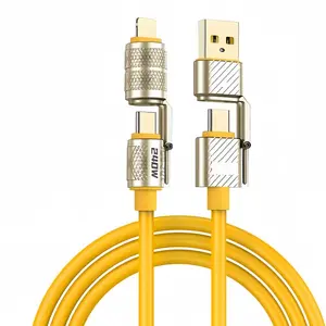 4 in 1 USB C to Lightning Cable, 240W High-speed Charging & Fast Data Transfer Cable, Multi Charger Cord Combo for iPhone iPad Samsung