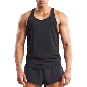 Ouber Men's Mesh Racerback Tank Tops Gym Fitness Sleeveless T-Shirt for Bodybuilding Muscle Shirts Vest Sports Graphic Tees