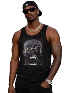 Screaming Face Photo Tee  Edgy Horror Graphic Tanktop for Men & Women