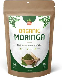 Green Moringa Superfood Powder 4 oz. - 100% Pure Moringa Oleifera Leaf Powder for Tea and Hair, Nutrient-Rich Energy Booster - Certified USDA Organic, Non-GMO, and Raw from India Beverage