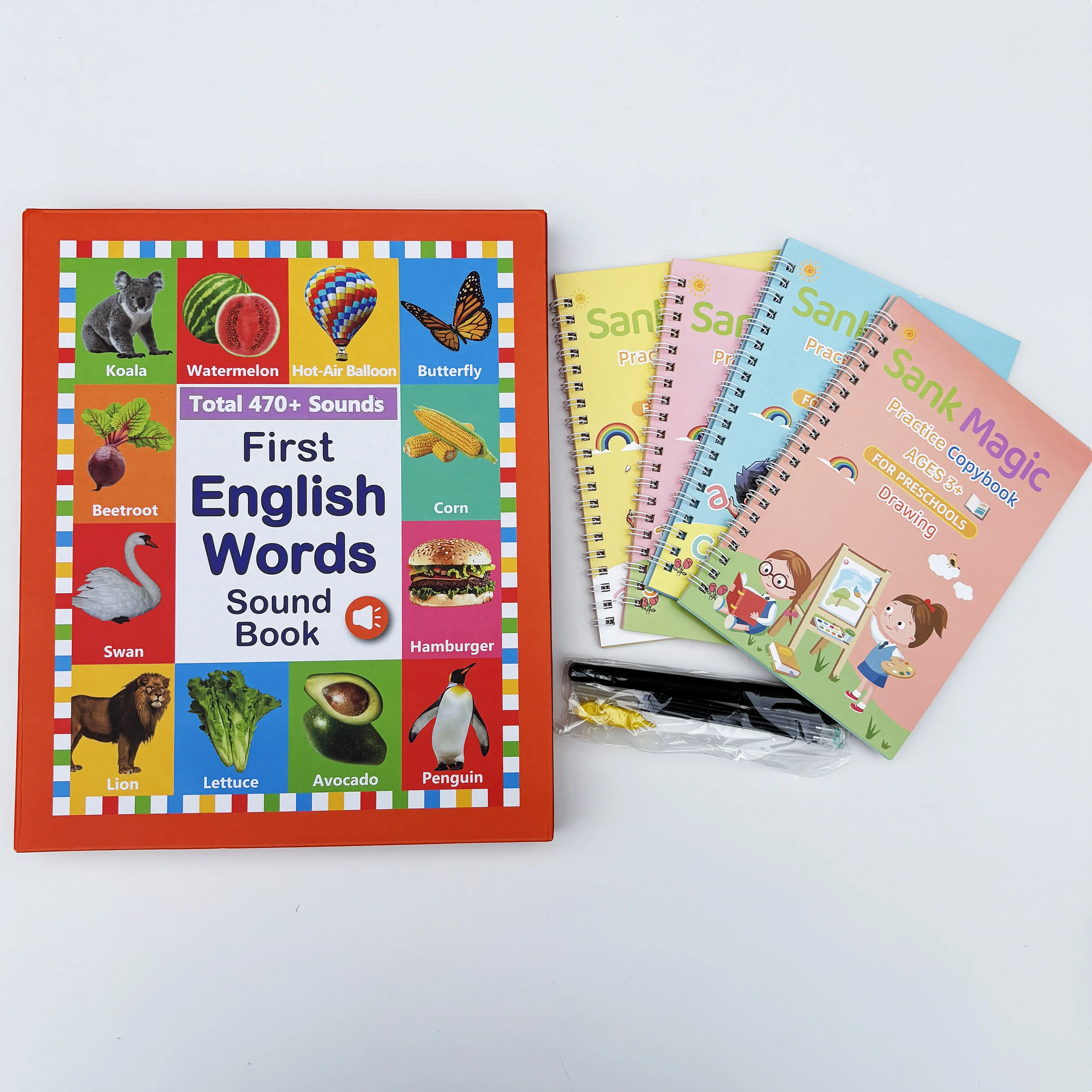 3-9Y My First Sound Book + 4 Tracing Books