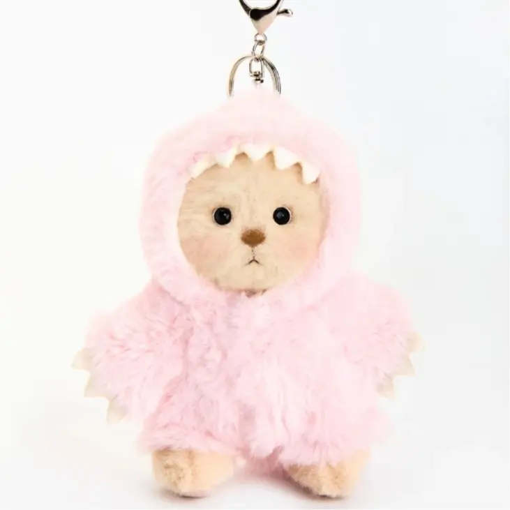 5.9 Inches Pink Dino Brown Mini Bear