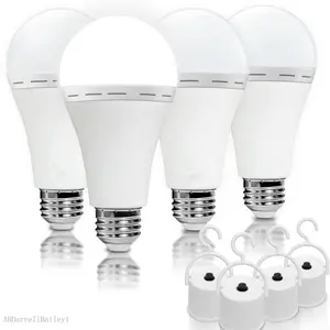 4 Pack Rechargeable Emergency Light Bulbs A19, Camping Lamp Battery Powered LED Light Bulb 6000K Daylight E26 E27 120 Volt 12W 60W Equivalent with 1200mAh for Home Power Outage Camping HurricaneAAGlowHub30ABDarrellBailey1