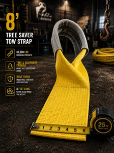 6”x8’ tree saver recovery strap and lifting sling combo