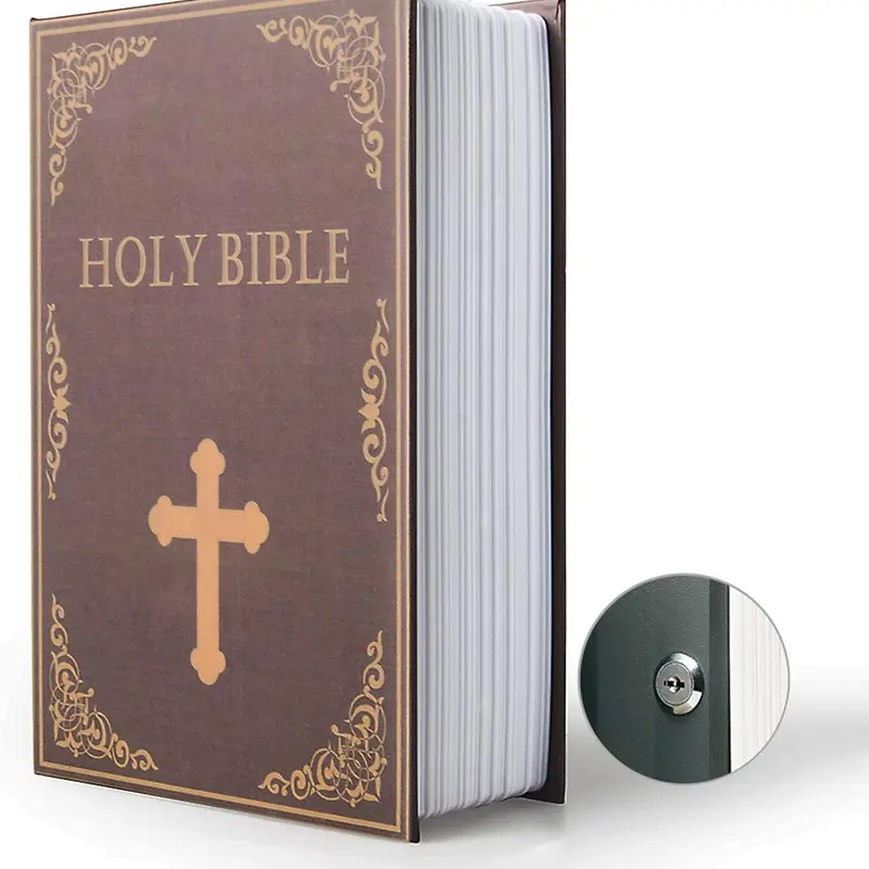Diversion Book Safe Storage Box 9.5"×6"×2.2" with Dictionary Secret Safe Can & Security Key Lock for Secure Storage