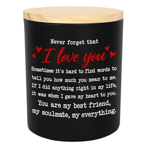 Valentines Day Gifts for Him, Her - Anniversary Couple, Valentine's Day, Romantic Gifts for Husband, Wife, Men, Women, Boyfriend, Girlfriend, Love Candle - Vanilla Lavender Scented Candles 10 Oz