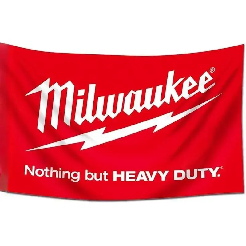 Milwaukee Flag Print Heavy-Duty 3x5 Ft Cloth Banner, Home Decor Backdrop for Man Cave Outdoor Events, Festive Party Supplies Gift for Garage Hanging