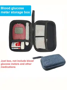 Eva Hard Shell Blood Glucose Meter Storage Box, Portable Small Blood Glucose Monitor Bag, Anti-Collision Carry Case