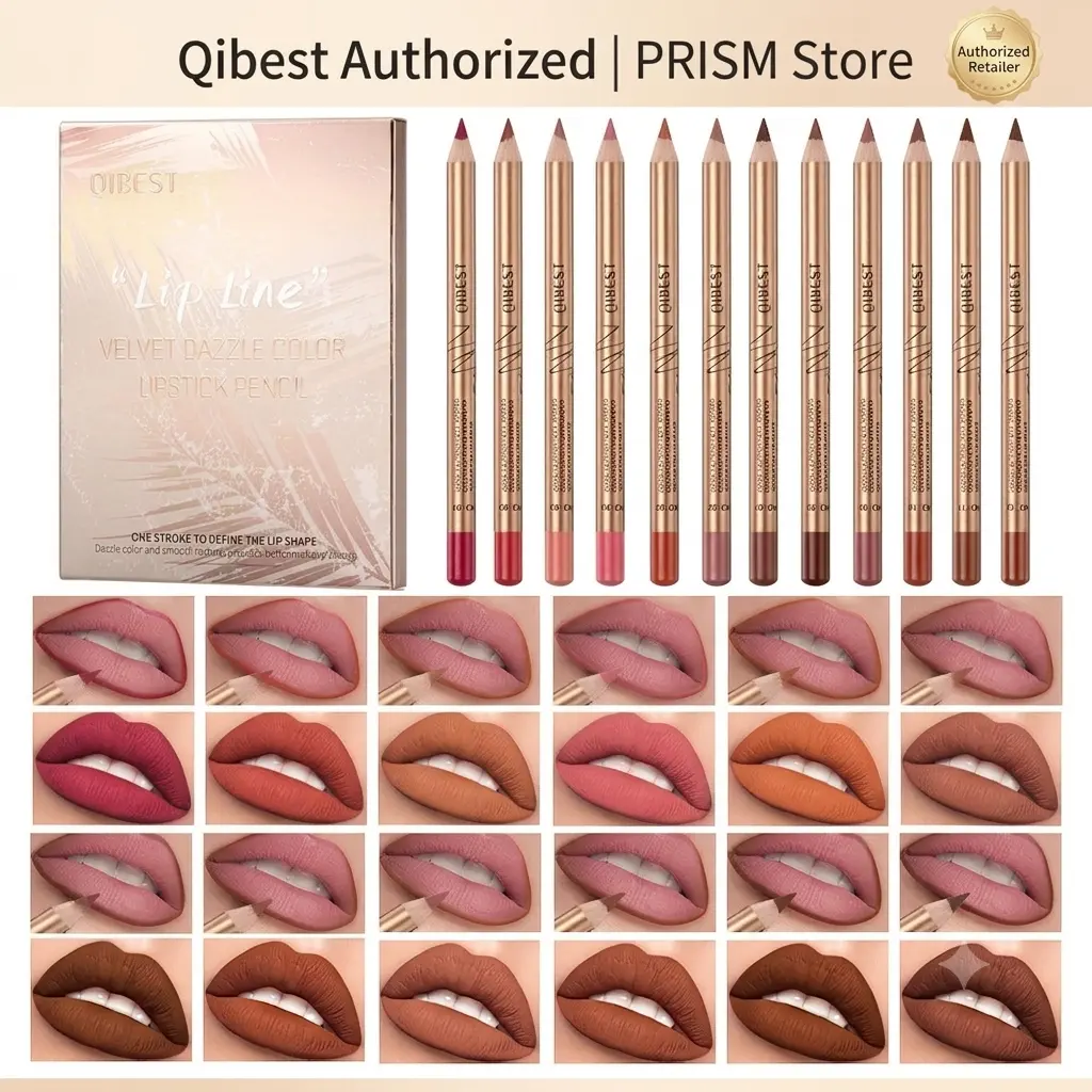 12 PCS Matte Lip Liner Set, Waterproof Lip Liner Pencil, Long Lasting Smudge Proof Creamy Lip Liner for Women, Daily Red Nude Brown Natural Professional Lip Makeup Kit