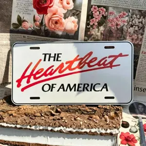 The Heartbeat Of America License Plate - Vanity Custom Plate Tag