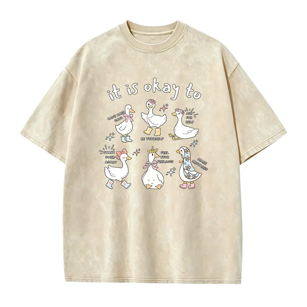 Washed T-shirt-Apricot