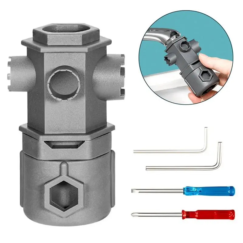 Multifunctional Bathroom Faucet Wrench, Sink Pipe Repair Spanner Tool, Kitchen Tap Water Heater Plumbing Installation Wrench, Hand Tool