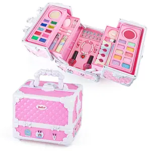 Girls' Children Makeup Set, Realistic Makeup Combination, Washable Toy Makeup for Toddlers, Safe Non-Toxic Kids Fake Makeup, Kids Vanity