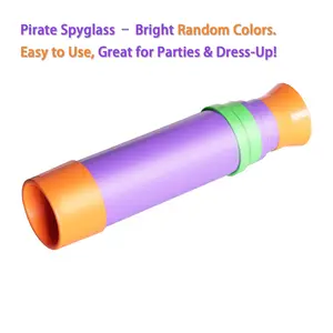 Topoptical 8x Magnification Three-Section Extendable Telescope, Handheld Monocular Pirate Mirror.