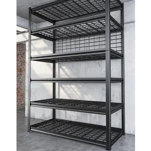Raybee Furniture Garage Shelving, 6-Tier Garage Storage Shelves, Loads 3500LBS, Adjustable Metal Shelving Storage Shelf Industrial Shelving