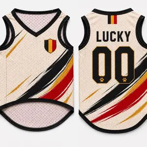 2026 Belgium Soccer Jersey for Dogs, Pet Sports Apparel, Soccer Fan Dog Shirt