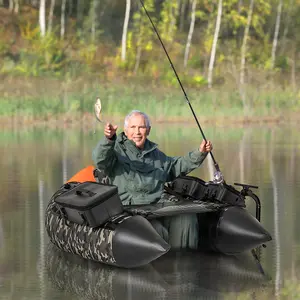 COSTWAY - Portable Fishing Boat with 3 Detachable Storage Boxes-Camouflage COSTWAY - Portable Fishing Boat with 3 Detachable Storage Boxes-Camouflage