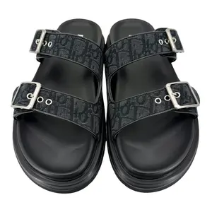 Dior Oblique Aqua Designer Sandal, Men's Black Shoe, Premium Footwear