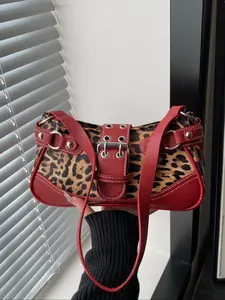 Autumn Winter New Retro Leopard Print Shoulder Bag, Trendy Versatile Underarm Hand Shoulder Bag, Daily Commute Shopping Crossbody Bag for Women