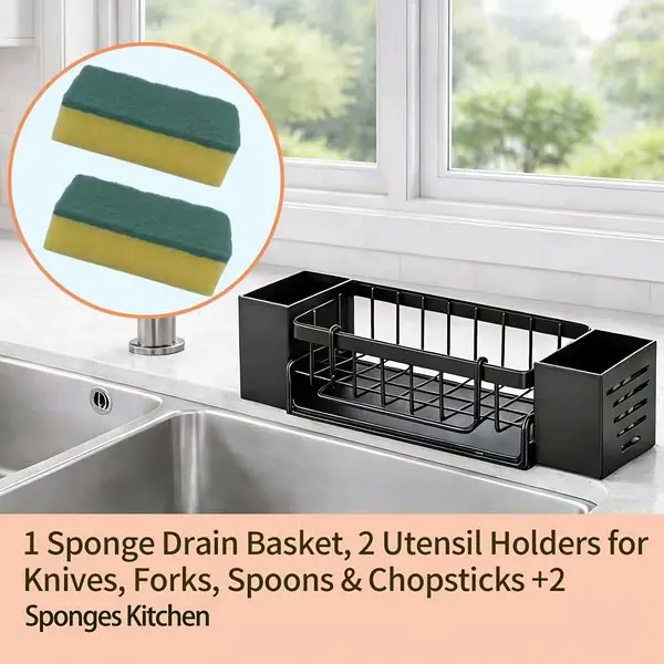 1 sponge holder + 2 cutlery holders + 2 kitchen sp