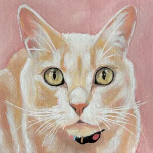 Custom Pet Portrait [Message Seller With Photo] Acrylic Painting, Hand Painted on Gallery Wrapped Canvas