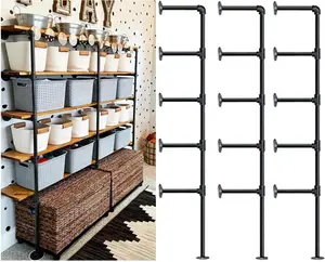 Industrial Retro Wall Mount Iron Pipe Shelf,Diy Open Bookshelf,Hung Bracket,Home Improvement Kitchen Shelves,Tool Utility Shelves, Office Shelves,Ceiling Mount Shelf Shelves