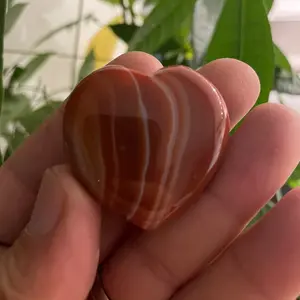 Heart Shape Carnelian Crystal.