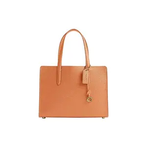 COACH Carter 28 Logo Tote Bag in Orange Leather for Women