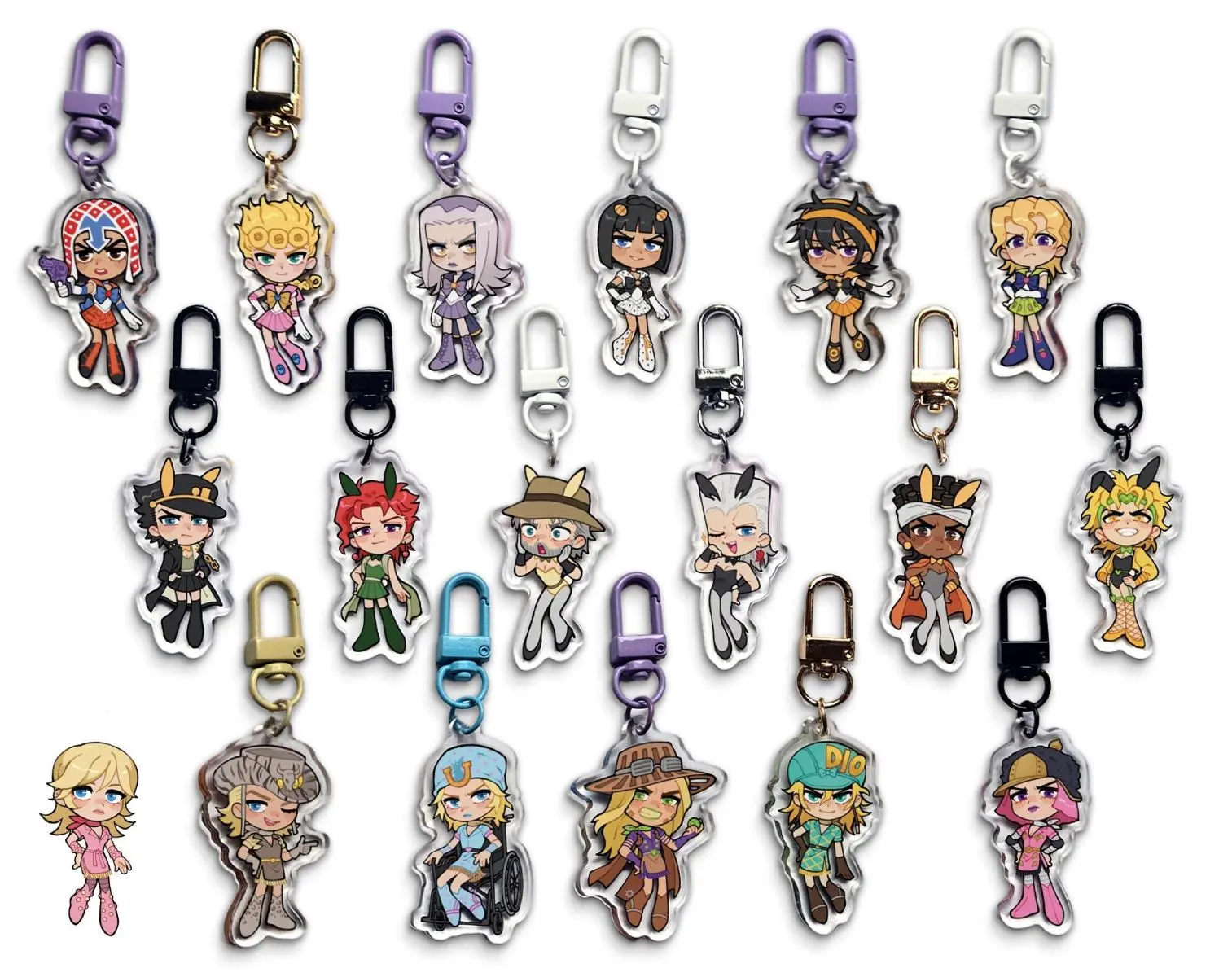 JJBA, JoJo's Adventure Acrylic Keychain