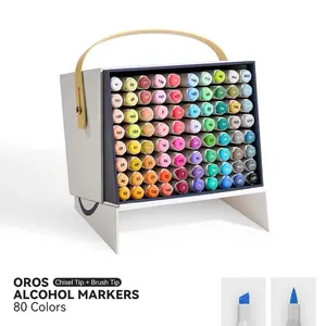 OROS 80 Alcohol Markers Colors Paint Markers Dual Tip