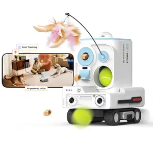 PICKFUN Pmate Pmate AI Pet Companion Robot | Auto Patrol & Auto Follow Recording, 24H Remote Monitoring, Smart Pet Behavior Detection, Real-Time Two-Way Talk, In-App Reports, Luxury Home Security Interactive Pet Camera