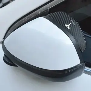 Car rearview mirror carbon fiber waterproof cover rain eyebrow For Tesla Model 3 Model X S 2016-2023  Model Y Decals TM3 TMX TMS
