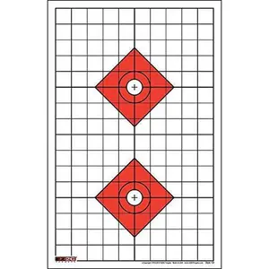 EZ2C Targets Style 13: Shooting Range Paper Target w 1" Grids 11"x17USA MADE