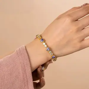 VVS Vault Flex Bracelet - Unisex Simulated Diamond Bracelet with Secure Box Clasp for All-Day Wear and Timeless Elegance