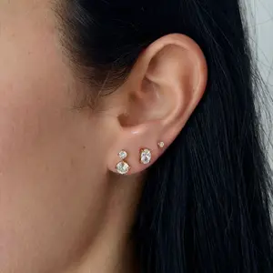 EVRY JEWELS Gold or Silver Plated Women's Hypoallergenic Moonlight Earrings