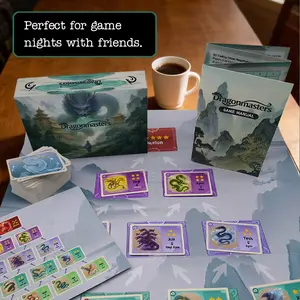 Dragon Lineage Auction Strategy Card Game, Fantasy Dragon Breeding & Hatchery Set, Competitive Bidding, Trading & Negotiation, 3-6 Players