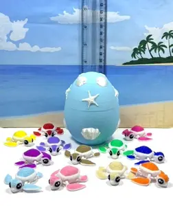 Westcoast 12pcs 3D Printed Mini Sea Turtles with Egg - Colorful Fidget Toy for Stress Relief and Children Development