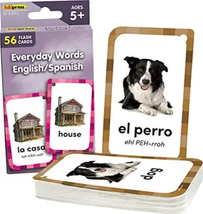 Learn Spanish Fast for Kids,  Bilingual English Spanish Cards, Easy Vocabulary & Pronunciation Practice