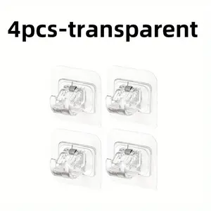 No-Drill Curtain Rod Holder, Self-Adhesive Adjustable Wall Hook Wall Mount Organizer for Bedroom Living Room Kitchen Bathroom, Easy Install Hanging Rack