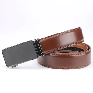 Men's Slide Buckle Ratchet Belt - Buckle Men's Belts, Trimmable to Size, Ideal for Pairing with Dress Pants, Shirts, Oxford Shoes, Perfect Father's Day Gift
