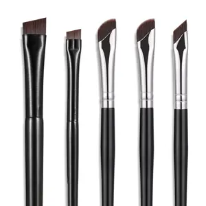 5-Piece Eyeliner Brush Set, Precision Makeup Brushes for Accurate Application, Professional Beauty Tools, Ultra-Thin Angled Flat Tips