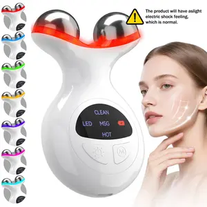7 Color Facial & Neck Face Massager, 1 Box Neck Face Massager, vibrating massager with 3 modes for deep cleaning, USB rechargeable, for Skin Care at Home, Portable Facial Massager,Face Sculpting Tool,Multifunctional Vibration, Skin Care Tool for Women