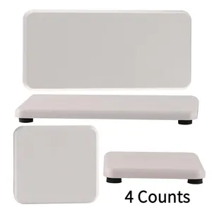Silicone Soap Dish, 4 Counts/set Solid Color Soap Bar Holder, Soap Bar Draining Tray, Soap Bar Storage Rack for Bathroom Kitchen